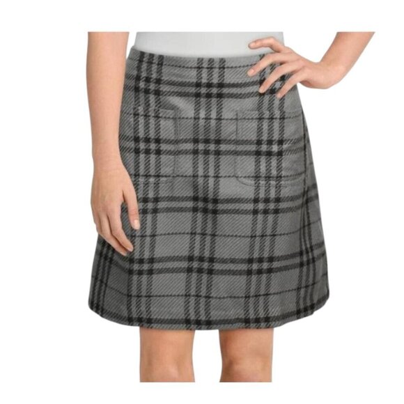 J. Crew Womens Gray Plaid Tweed Mini Skirt I Size: 6 - Picture 1 of 10